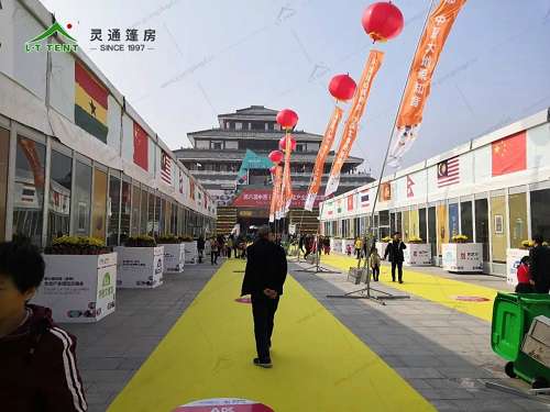 靈通篷房服務于第六屆中原文化交易博覽會