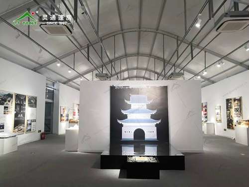 靈通弧形篷房服務于第十三屆美術藝術作品展