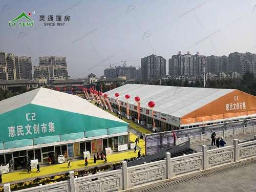 靈通篷房服務于第六屆中原文化交易博覽會